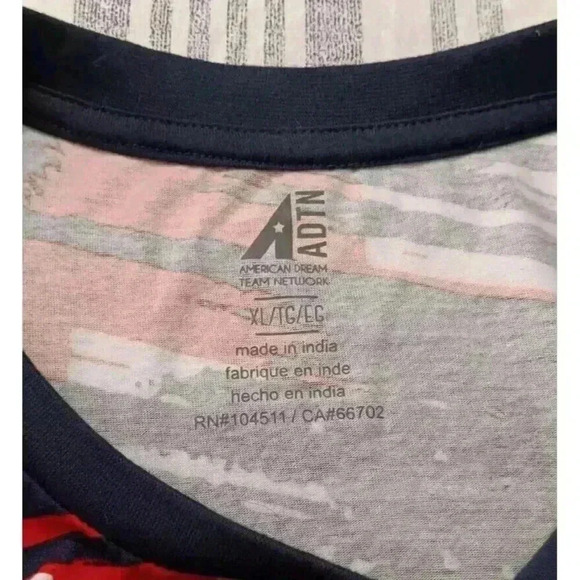 ADTN Sz XL American Dream Team Network Mens T-Shirt Red,white and Blue USA - Picture 4 of 4